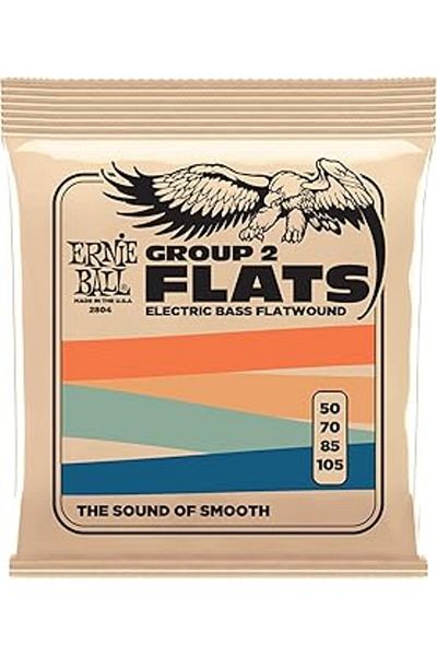 ebadi Ernie Ball Flatwound Group Ii Electric Bass Instrument Strings, Size 50-105