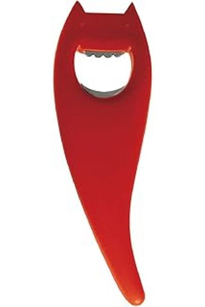 Mu Art Alessi |   Diabolix - Thermoplastic Resin, Red Design Bottle Opener