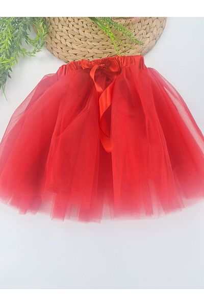 Butik Girl's Red Tutu Skirt Tulle Skirt April 23 Red Skirt