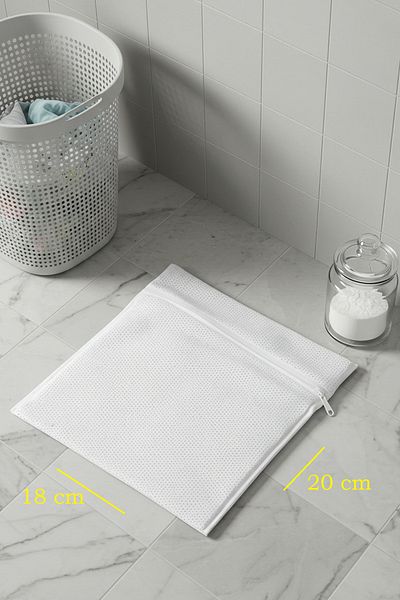 PARİS HOME Sock Washing Net Bag 20X18 cm Shoe Slipper Washing Net