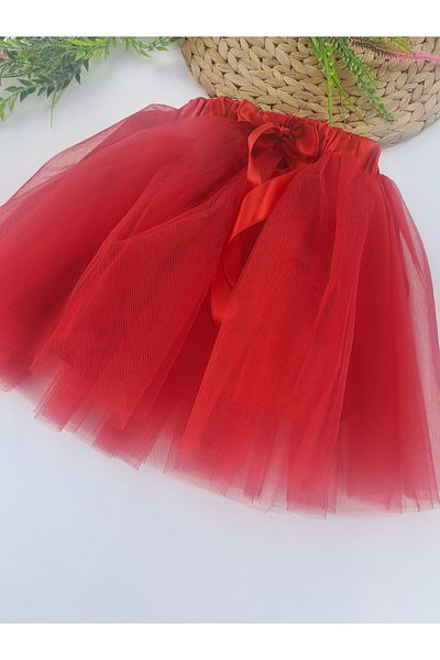 Butik Girl's Red Tutu Skirt Tulle Skirt April 23 Red Skirt