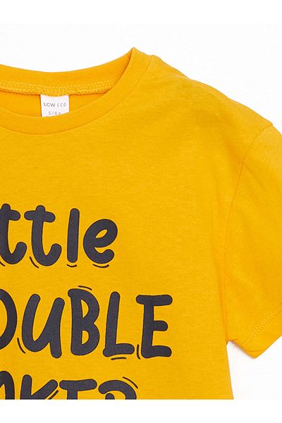 LC Waikiki New Season Crew Neck Printed Boy's T-Shirt - S5Hg10Z1