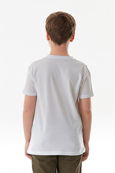 Fulla Moda Text Printed Crew Neck Boy's T-shirt