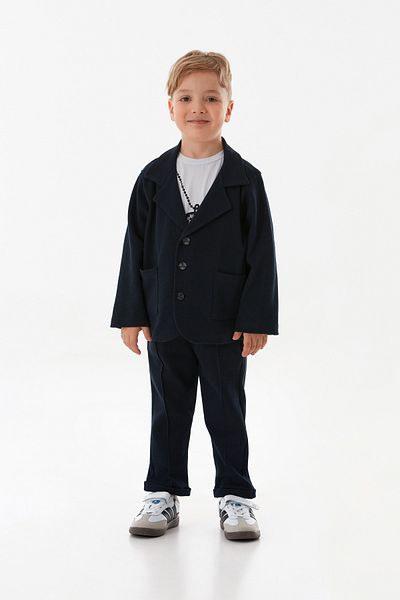 Fulla Moda Necklace Printed 3 Piece Boy's Suit