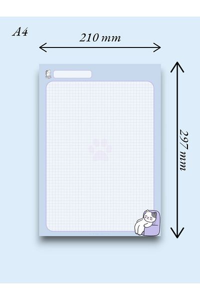 Mirya Notes Bloc de note A4 cu model de pisici - Bloc de note