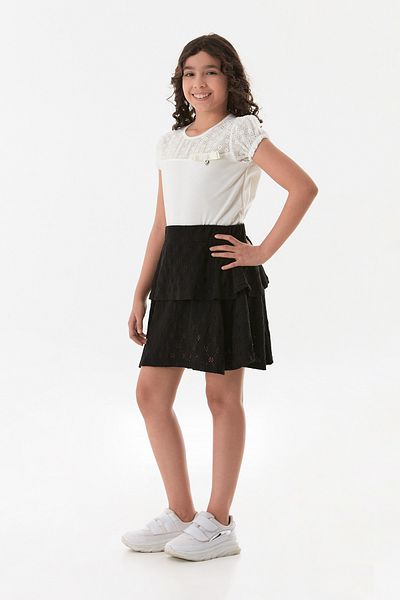 Fulla Moda Lacy Ruffled Girl's Skirt