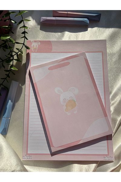 Mirya Notes Rabbit Patterned 2-Piece Notepad Set - A4-A5