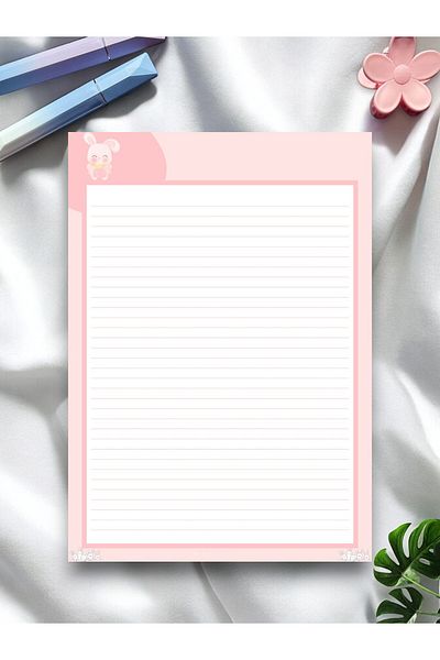 Mirya Notes A4 Rabbit Patterned Memo Pad - Notepad