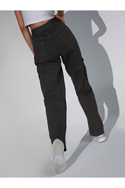 Hubberholme By Styli Solid High Rise Cargo Pants