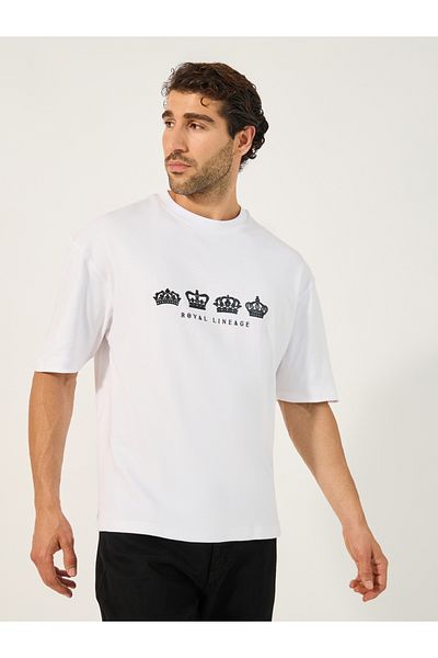 Styli Graphic Print Short Sleeve Oversized T-Shirt