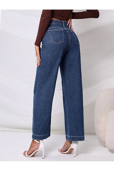 Kotty By Styli High-Rise Straight Fit Stretchable Jeans