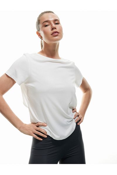 Koton Tricou sport din țesătură modal cu gât barcă cu detaliu la spate