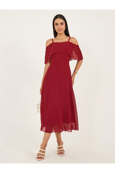 Styli Loose My Breath Skater Dress Black