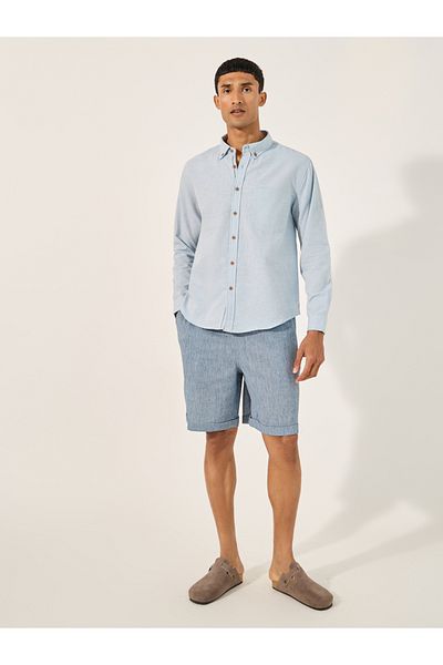 Styli Contrast Stitch and Loop Detail Regular Fit Shirt