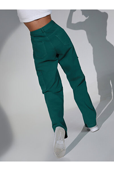 Hubberholme By Styli Solid High Rise Cargo Pants