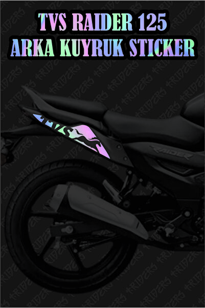 TRİDERS Tvs Raider 125 Arka Kuyruk Sticker HOLOGRAM