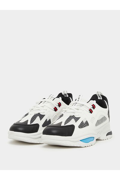 Styli Chunky Sole Color Block Lace Up Sneakers