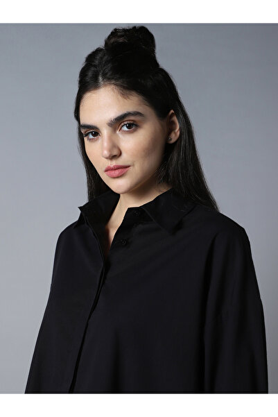 High Star By Styli Solid Long Sleeve Oversized Shirt