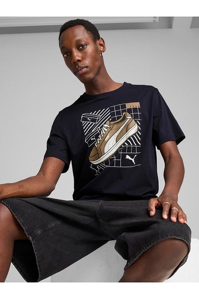Puma Graphic Print Round Neck T-Shirt
