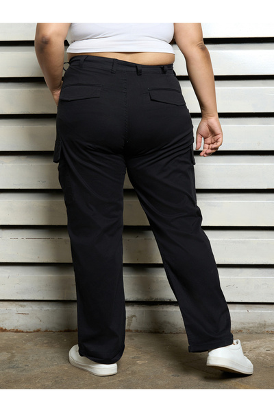 High Star By Styli Plus Size High Rise Regular Fit Trousers