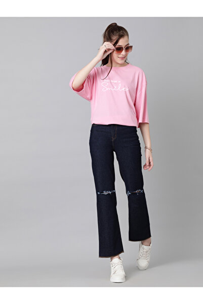 Kotty By Styli Slogan Print Short Sleeve Oversized T-Shirt