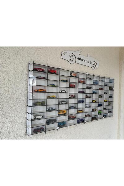 CrDesign PLEKSİ KAPAK 100 LÜ OYUNCAK ARABA RAFI