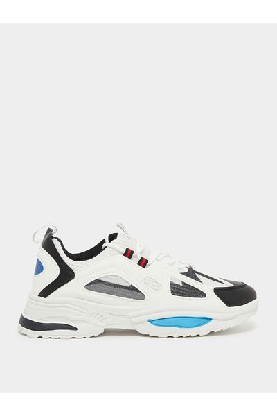 Styli Chunky Sole Color Block Lace Up Sneakers