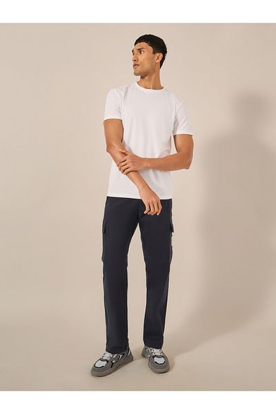 Styli Raw Edge Crew Neck Regular Fit T-Shirt
