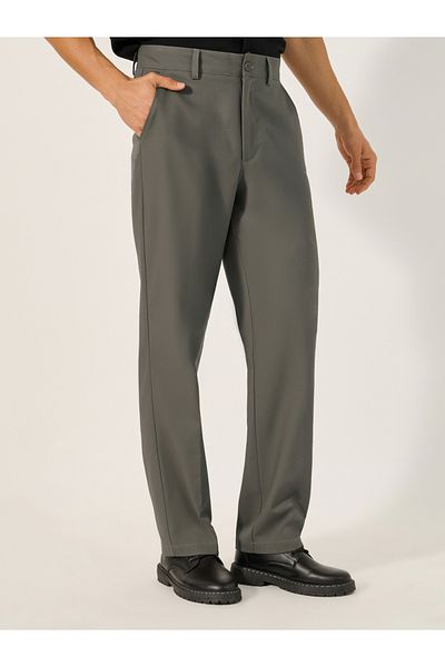 Styli Mid Rise Wide Leg Linen Blend Trousers
