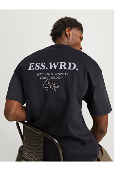 Jack & Jones Slogan Print Crew Neck T-Shirt