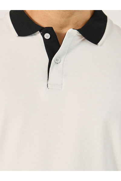 Styli Contrast Tipped Relaxed Fit Polo T-Shirt