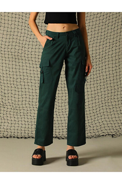 Hubberholme By Styli Solid Mid Rise Pants with Belt Loops