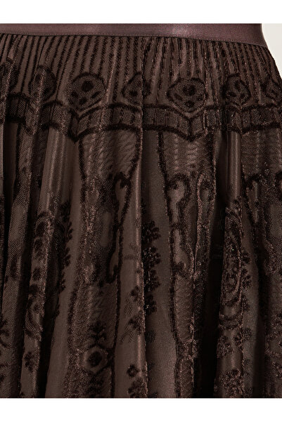 Styli Burnout Design A-Line Midi Skirt