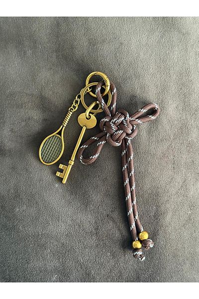 Keçelove Bag Charm with Racket and Key Figures, Bag Accessory, Keychain