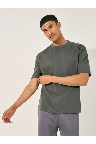 Styli Graphic Print Round Neck Oversized T-Shirt