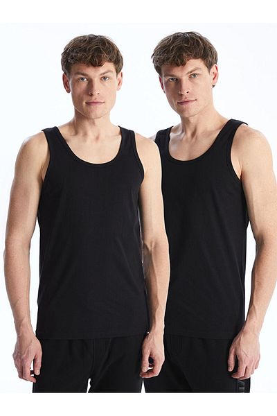 LC Waikiki Νέα σεζόν U Neck Combed Cotton Ανδρικά εσώρουχα 2 τεμαχίων - S41838Z8