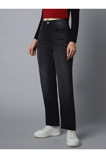 High Star By Styli High Rise Dark Wash Regular Fit Jeans
