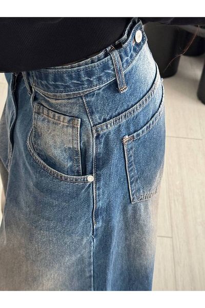 DENİKK TREND SPECIAL DESIGN BAGGY JEAN DENIM PALAZZO ΠΑΝΤΕΛΟΝΙ