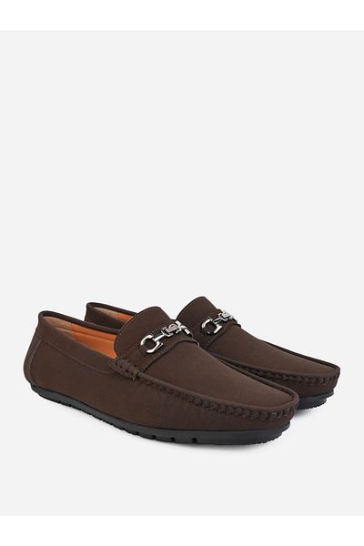 Styli Faux Suede Slip On Loafers