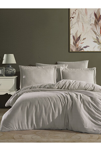 NazeninHome طقم غطاء لحاف مفرد من الساتان المربع 100% قطن |   بدون ورق سرير