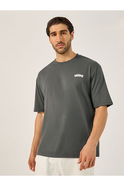 Styli Streetwear Back Varsity Print Oversized T-Shirt