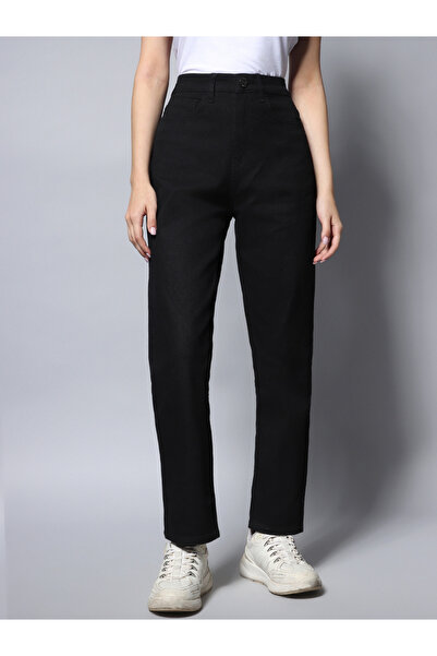 High Star By Styli High Rise Solid Regular Fit Jeans