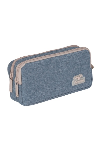 RKY SERENITY Cutie de creion cu două compartimente din țesătură de in