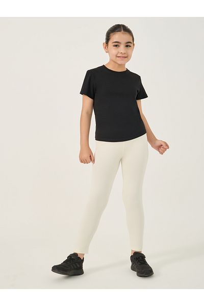 Styli Solid Elastic Waistband Leggings
