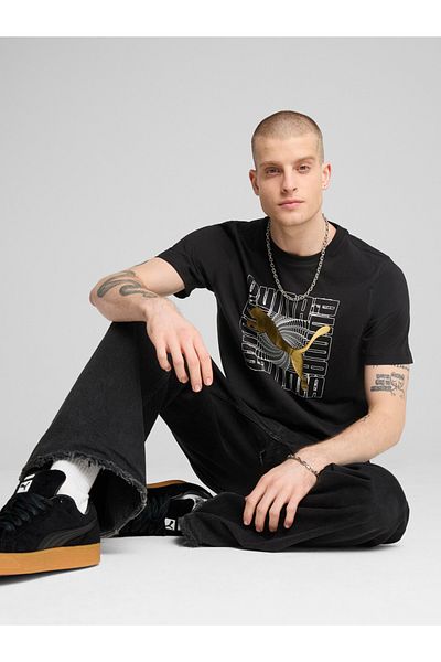 Puma Graphic Print Round Neck T-Shirt