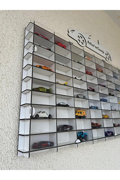 CrDesign PLEKSİ KAPAK 100 LÜ OYUNCAK ARABA RAFI