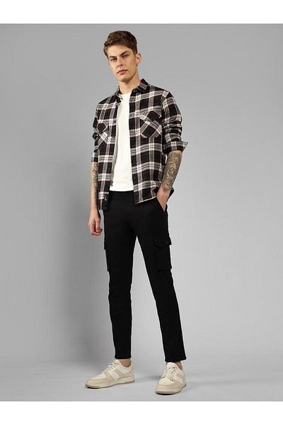 Dennis Lingo By Styli Checked Relaxed Fit Shirt with Pockets