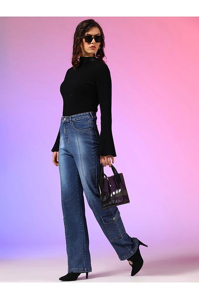 Kotty By Styli High Rise Straight Fit Jeans