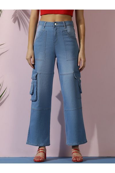 Kotty By Styli High-Rise Wide Leg Cargo Jeans