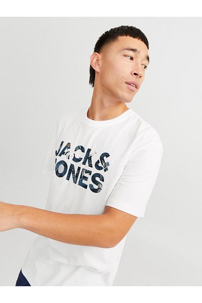 Jack & Jones Slogan Print Crew Neck T-Shirt